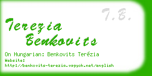 terezia benkovits business card